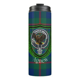Agnew Scottish Clan Tartan & Crest Thermosbeker