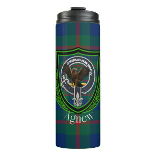 Agnew Scottish Clan Tartan & Crest Thermosbeker