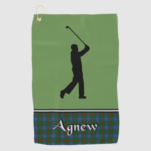 Agnew Tartan Golf Towel Zits Golfhanddoek (Voorkant)