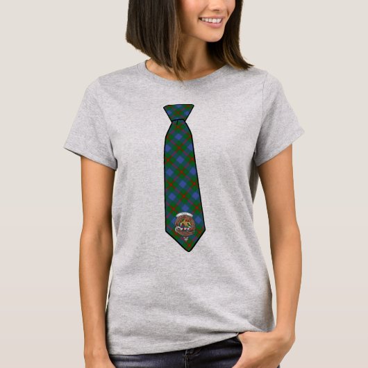 Agnew Tartan Necktie T-Shirt w/Badge Women's (Voorkant)