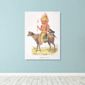 Agni, god van de brand, gegraveerd door Charles Et Canvas Afdruk (Insitu (Houten vloer))