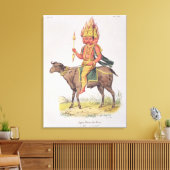 Agni, god van de brand, gegraveerd door Charles Et Canvas Afdruk (Insitu (Woonkamer))