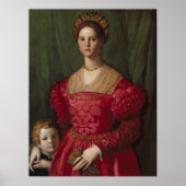 Agnolo Bronzino Een jonge vrouw en haar kleine jon Poster (Voorkant)