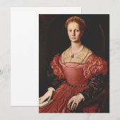 Agnolo Bronzino - Portret van Lucrezia Panciatichi Kaart (Voorkant / Achterkant)