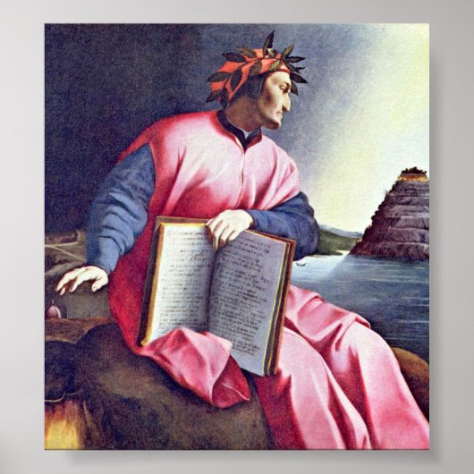 Agnolo Gaddi - Allegorical Portrait (Dante) Poster (Voorkant)