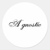 Agnostisch (Script) Ronde Sticker (Voorkant)