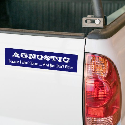 AGNOSTISCHE Bumpersticker (Op Truck)