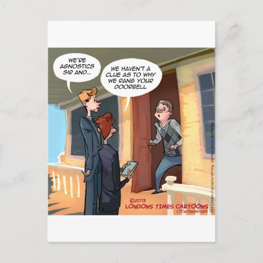 Agnostische zendelingen Grappig Briefkaart (Voorkant)