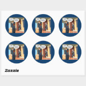Agnostische zendelingen Grappig Ronde Sticker (Vel)
