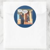 Agnostische zendelingen Grappig Ronde Sticker (Tas)