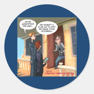Agnostische zendelingen Grappig Ronde Sticker