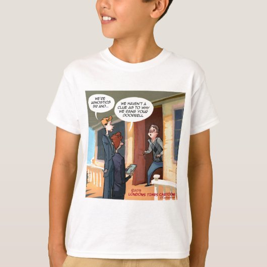 Agnostische zendelingen Grappig T-shirt (Voorkant)