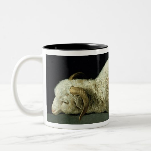 Agnus Dei, c.1635-40 Tweekleurige Koffiemok (Links)