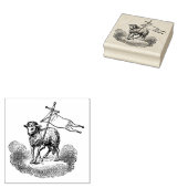 Agnus dei / Christelijk Pascal lam (wolken) Rubberstempel (Gestempeld)