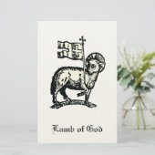 Agnus Dei Het Paaslam Gods Fijne Kunst Briefpapier (Staand voorkant)