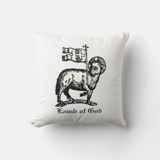 Agnus Dei Het Paaslam Gods Fijne Kunst Kussen (Voorkant)