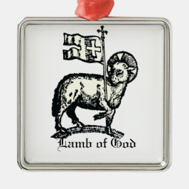 Agnus Dei Het Paaslam Gods Fijne Kunst Metalen Ornament