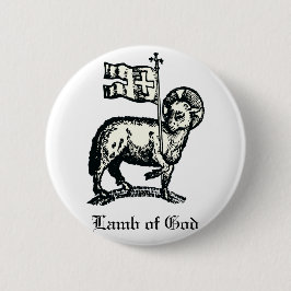 Agnus Dei Het Paaslam Gods Fijne Kunst Ronde Button 5,7 Cm
