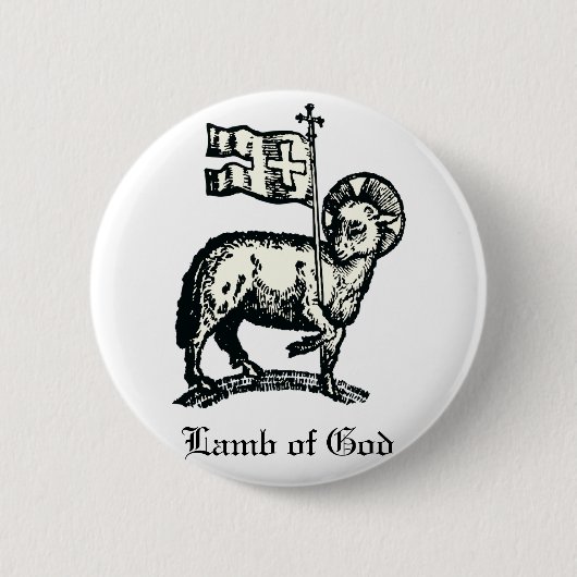 Agnus Dei Het Paaslam Gods Fijne Kunst Ronde Button 5,7 Cm (Voorkant)