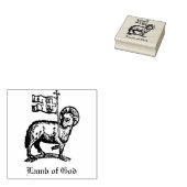 Agnus Dei Het Paaslam Gods Fijne Kunst Rubberstempel (Gestempeld)