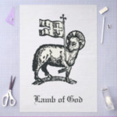 Agnus Dei Het Paaslam Gods Fijne Kunst Tissuepapier (Craft)