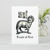 Agnus Dei Het Paaslam van God Schone Kunsten Kaart (Staand voorkant)