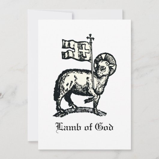 Agnus Dei Het Paschaal Lam Gods Fijne Kunst Kaart (Voorkant)