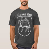 Agnus Dei Jesus Lamb van God Traditioneel Latijn T-shirt (Voorkant)