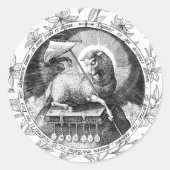 Agnus Dei Lamb of God Round Sticker  (Voorkant)
