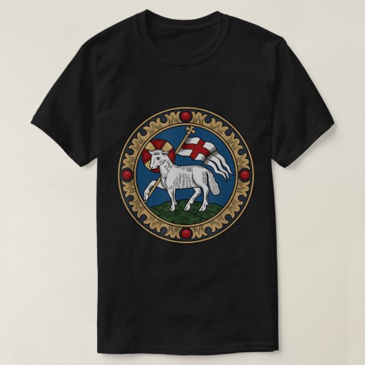 Agnus Dei Lamb van God Jezus Christus T-shirt (Design voorkant)
