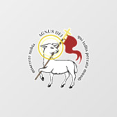 Agnus Dei Raamsticker (Vel)
