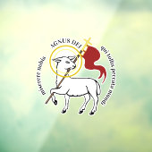 Agnus Dei Raamsticker (Vel 3)