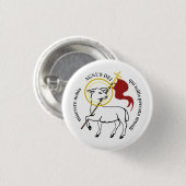 Agnus Dei  Ronde Button 3,2 Cm (Voorkant /achterkant)