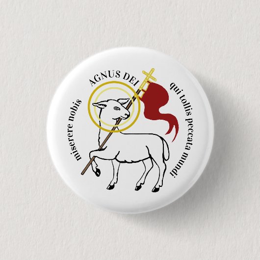 Agnus Dei  Ronde Button 3,2 Cm (Voorkant)