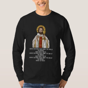 Agnus dei sanctus traditioneel Latijn mis katholie T-shirt