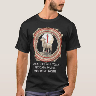 Agnus dei sanctus traditioneel Latijn mis katholie T-shirt