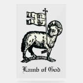 Agnus Dei The Paschal Lamb of God Fine Art  Acryl Bord (Voorkant)