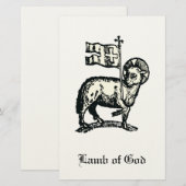Agnus Dei The Paschal Lamb of God Fine Art  Briefpapier (Voorkant / Achterkant)