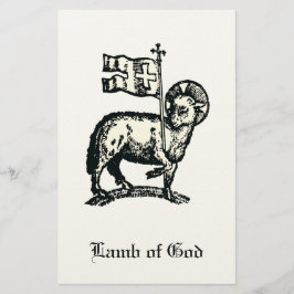 Agnus Dei The Paschal Lamb of God Fine Art  Briefpapier