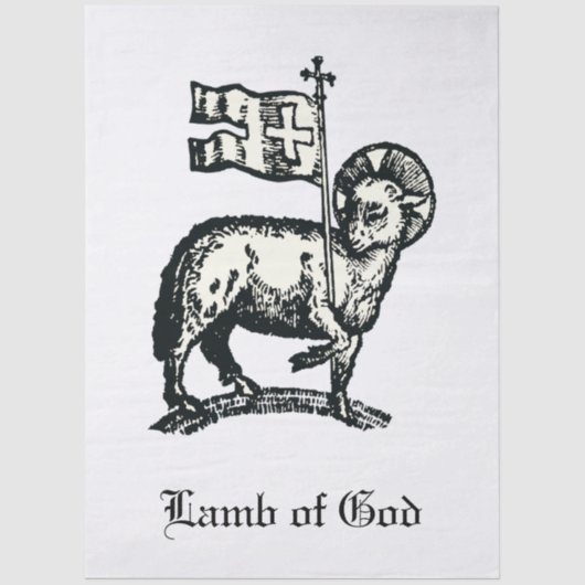 Agnus Dei The Paschal Lamb of God Fine Art  Tissuepapier (Voorkant)