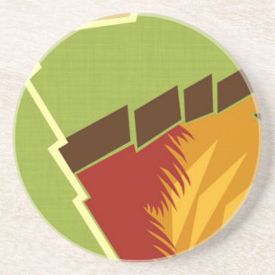 AGONDA Art Deco: RETRO AUTUMN Zandsteen Onderzetter