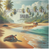 Agonda Beach India 3 inch Vinyl Sticker (Voorkant)