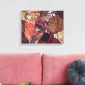 Agonie, De Doodsstrijd door Egon Schiele Canvas Afdruk (Insitu (Woonkamer))