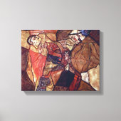 Agonie, De Doodsstrijd door Egon Schiele Canvas Afdruk (Voorkant)