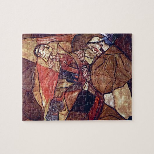 Agonie, De Doodsstrijd door Egon Schiele Legpuzzel (Horizontaal)