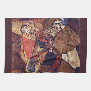 Agonie, De Doodsstrijd door Egon Schiele Theedoek