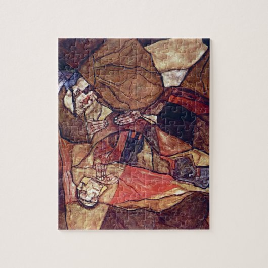Agony, de doodsstrijd van Egon Schiele Legpuzzel (Verticaal)