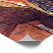 Agony, de doodsstrijd van Egon Schiele Poster (Hoek)