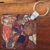 Agony, de doodsstrijd van Egon Schiele Sleutelhanger (Achterkant)
