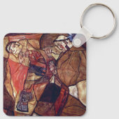 Agony, de doodsstrijd van Egon Schiele Sleutelhanger (Achterkant)